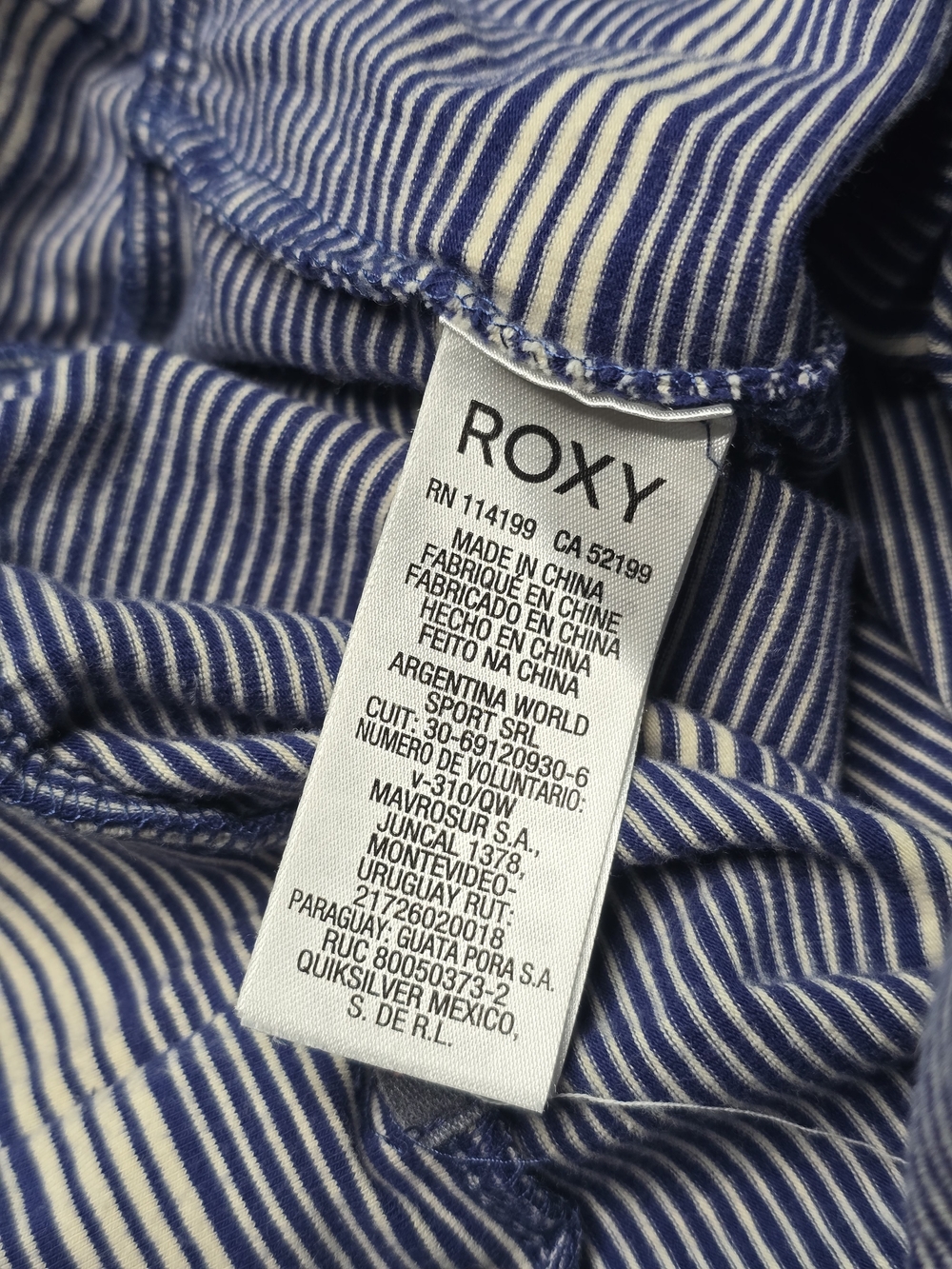 Roxy Blue and White Striped Knit Top - Picture 5 of 7